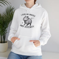 I Run On Snacks And Serenity Capybara Unisex Hoodie