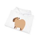 Clean Cartoon Capybara Character Unisex Hoodie