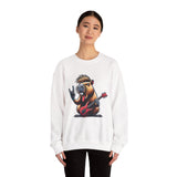 Rockstar Capybara with Electric Guitar Unisex Sweatshirt