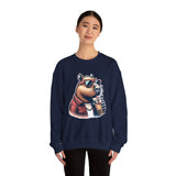 Stylish Capybara with Sunglasses and Boba Unisex Sweatshirt