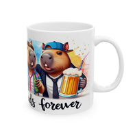 Capybara Bros and Beers Ceramic Mug