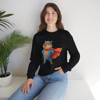 Mighty Capybara Superhero Pose Unisex Sweatshirt