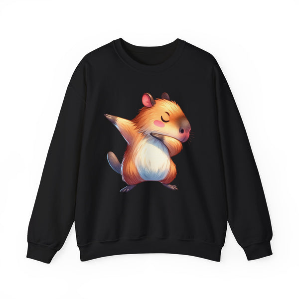 Capybara Doing the Dab Funny Cartoon Unisex Sweatshirt