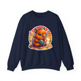 Adorable Capybara Sunset Reading Vibes Unisex Sweatshirt