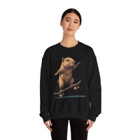 Skater Capybara Riding Skateboard Unisex Sweatshirt