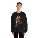 Skater Capybara Riding Skateboard Unisex Sweatshirt