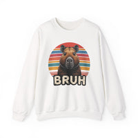 Retro Capybara Bruh Expression Unisex Sweatshirt