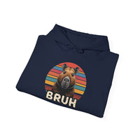 Retro Capybara Bruh Expression Unisex Hoodie