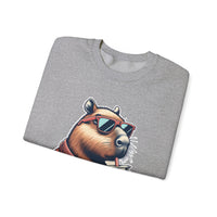 Stylish Capybara with Sunglasses and Boba Unisex Sweatshirt