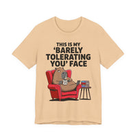 Funny Capybara Barely Tolerating You Face Unisex T-Shirt