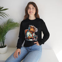 Gamer Capybara with Headset and Controller Unisex Sweatshirt