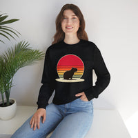 Vintage Style Capybara Sunset Design Unisex Sweatshirt