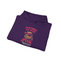 Capybara October Pink Breast Cancer Support Unisex Hoodie