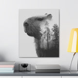 Into the Woods with Capybara Canvas Print