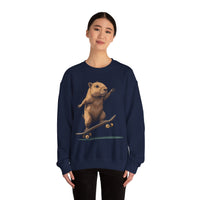 Skater Capybara Riding Skateboard Unisex Sweatshirt