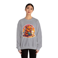 Adorable Capybara Sunset Reading Vibes Unisex Sweatshirt