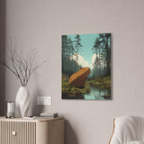 Ghibli Style Capy in the Wild Canvas Print
