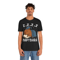 Napybara Funny Sleeping Capybara Design Unisex T-Shirt