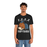 Napybara Funny Sleeping Capybara Design Unisex T-Shirt