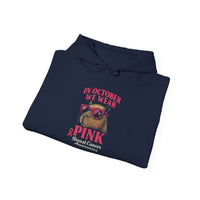 Capybara October Pink Breast Cancer Support Unisex Hoodie