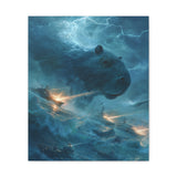 Kaiju Capybara Attack Canvas Print
