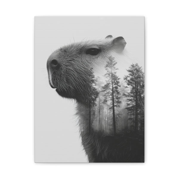 Into the Woods with Capybara Canvas Print