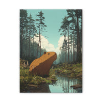 Ghibli Style Capy in the Wild Canvas Print