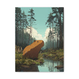 Ghibli Style Capy in the Wild Canvas Print