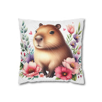 Floral Capybara Bliss Pillowcase