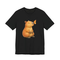 Zen Capybara With Butterfly Unisex T-Shirt