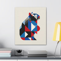 Geometric Capybara Abstract Canvas Print