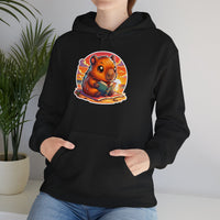 Adorable Capybara Sunset Reading Vibes Unisex Hoodie