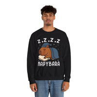 Napybara Funny Sleeping Capybara Design Unisex Sweatshirt