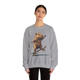 Skater Capybara Riding Skateboard Unisex Sweatshirt