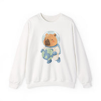 Astronaut Capybara Holding Earth Unisex Sweatshirt