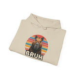 Retro Capybara Bruh Expression Unisex Hoodie