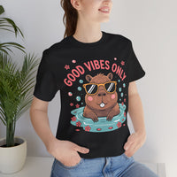 Capybara Good Vibes Only Design Unisex T-Shirt