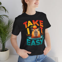 Take It Easy Capybara Relaxing Design Unisex T-Shirt