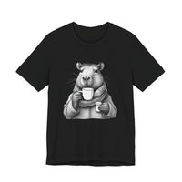 Cozy Capybara Drinking Coffee Mug Unisex T-Shirt