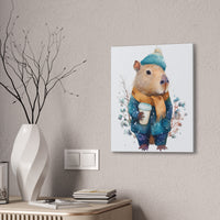 Winter Capy Vibes Canvas Print