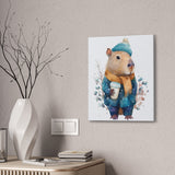 Winter Capy Vibes Canvas Print