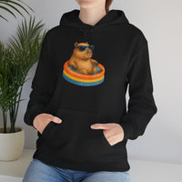 Vacation Mode Capybara Pool Day Unisex Hoodie