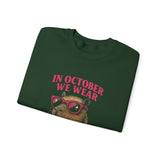 Capybara October Pink Breast Cancer Support Unisex Sweatshirt
