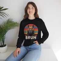 Retro Capybara Bruh Expression Unisex Sweatshirt