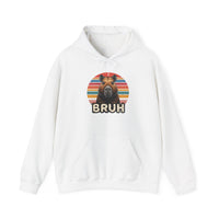 Retro Capybara Bruh Expression Unisex Hoodie