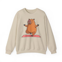 Yoga Capybara Meditation Pose Unisex Sweatshirt