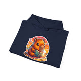 Adorable Capybara Sunset Reading Vibes Unisex Hoodie