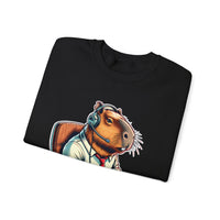 Gamer Capybara with Headset and Controller Unisex Sweatshirt
