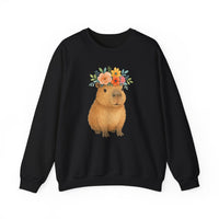 Boho Floral Capybara Aesthetic Unisex Sweatshirt