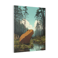 Ghibli Style Capy in the Wild Canvas Print